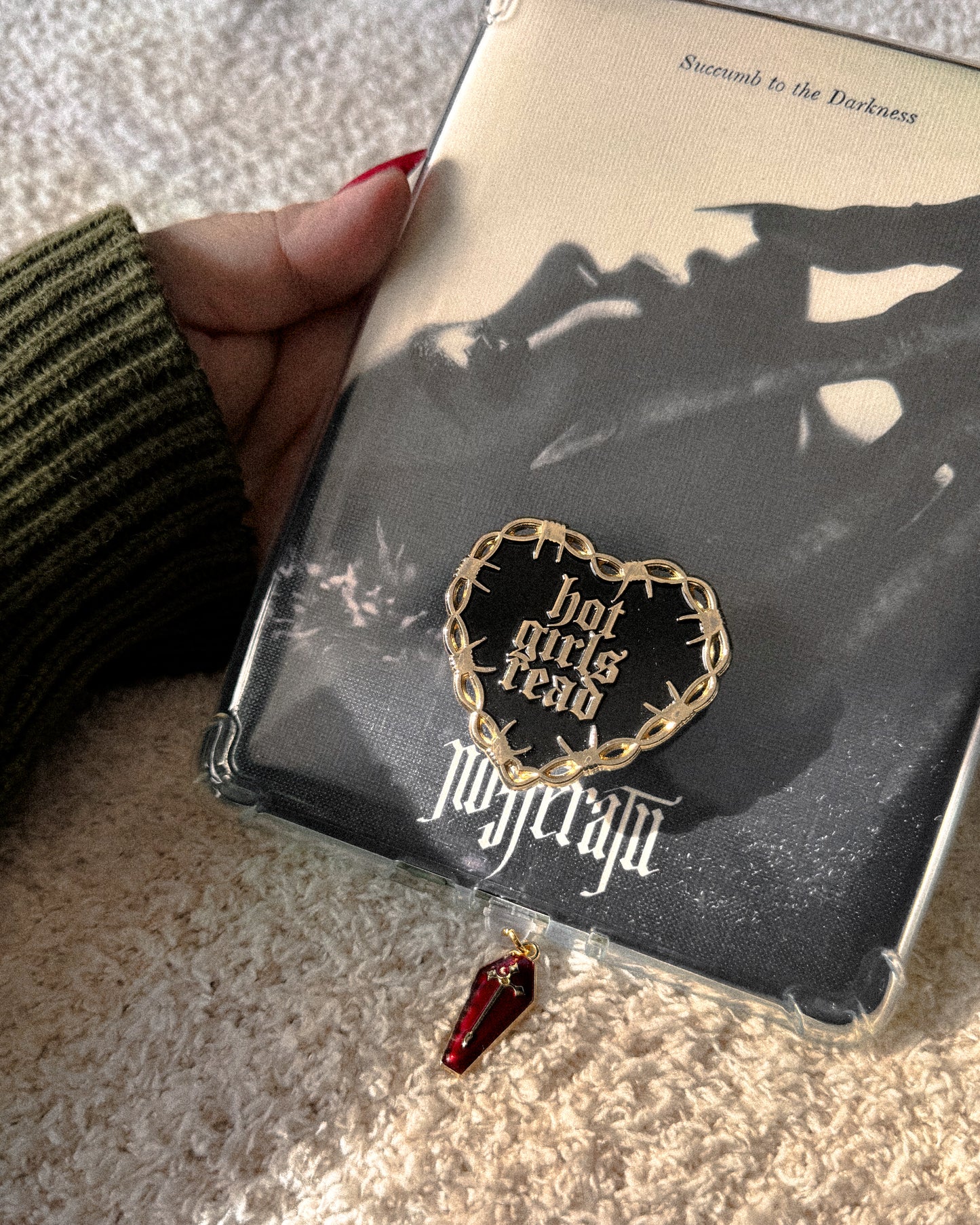 Enamel Coffin Kindle Charm