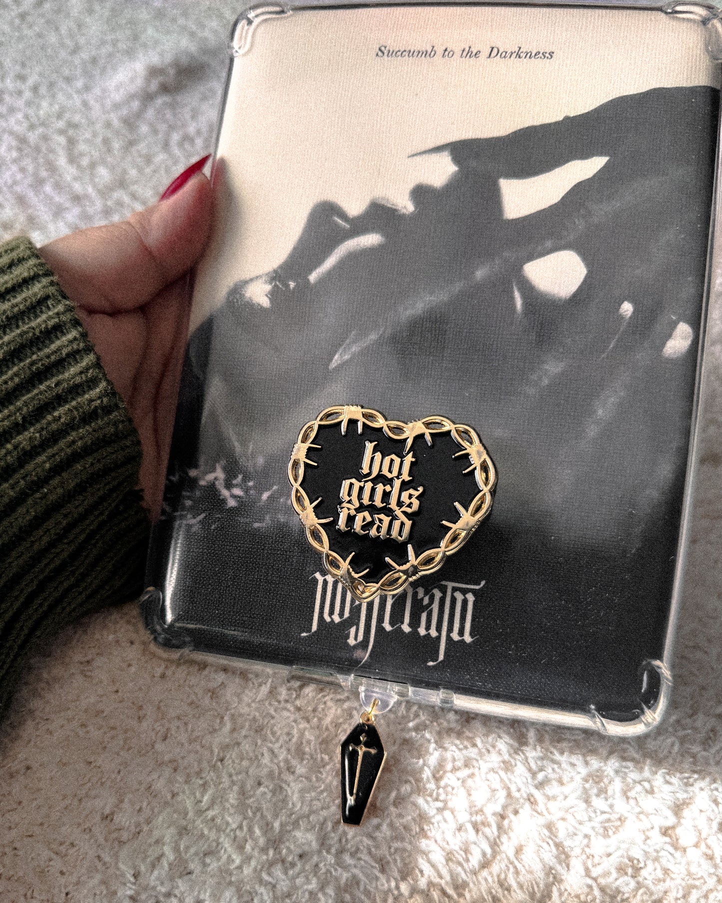 Enamel Coffin Kindle Charm