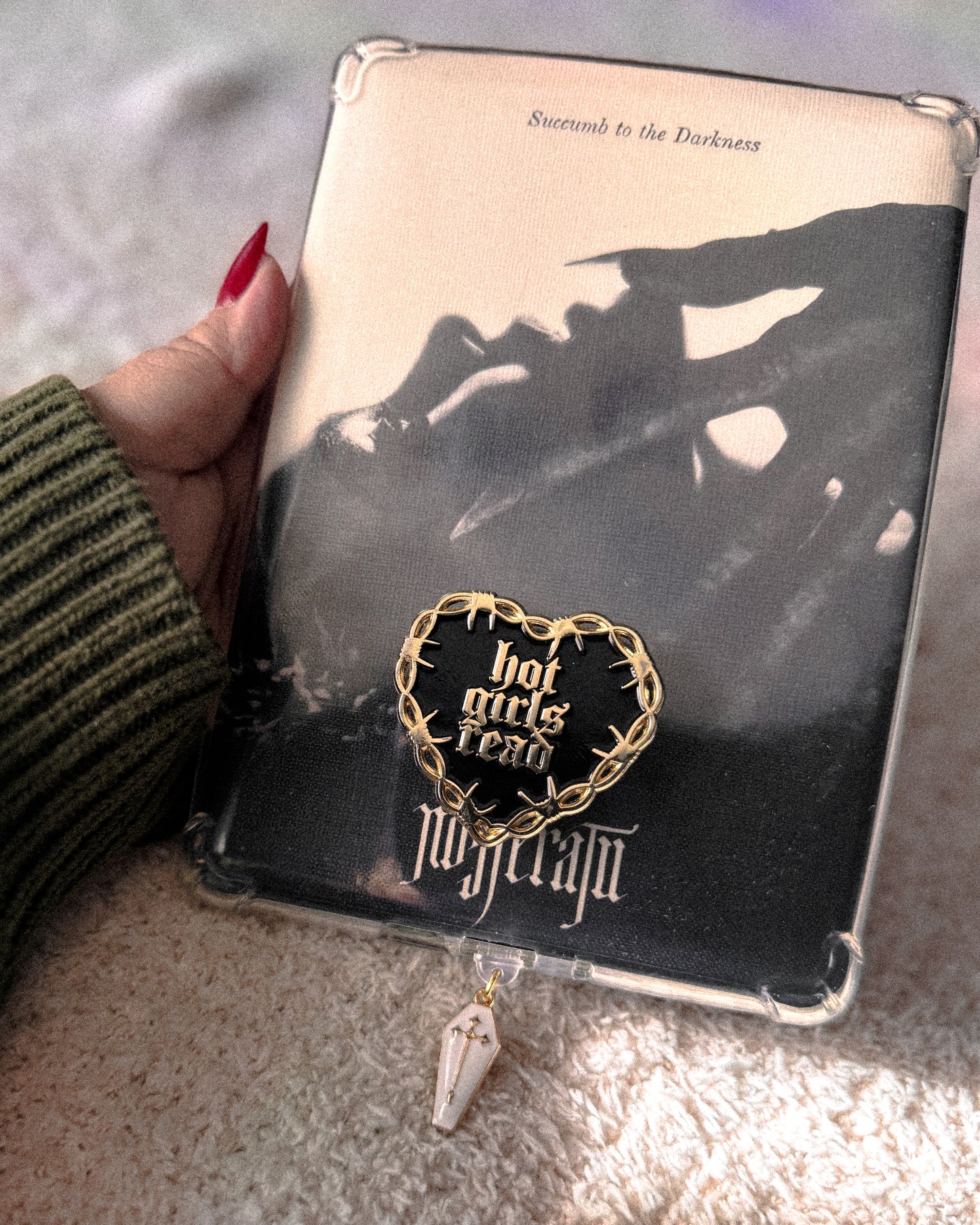 Enamel Coffin Kindle Charm
