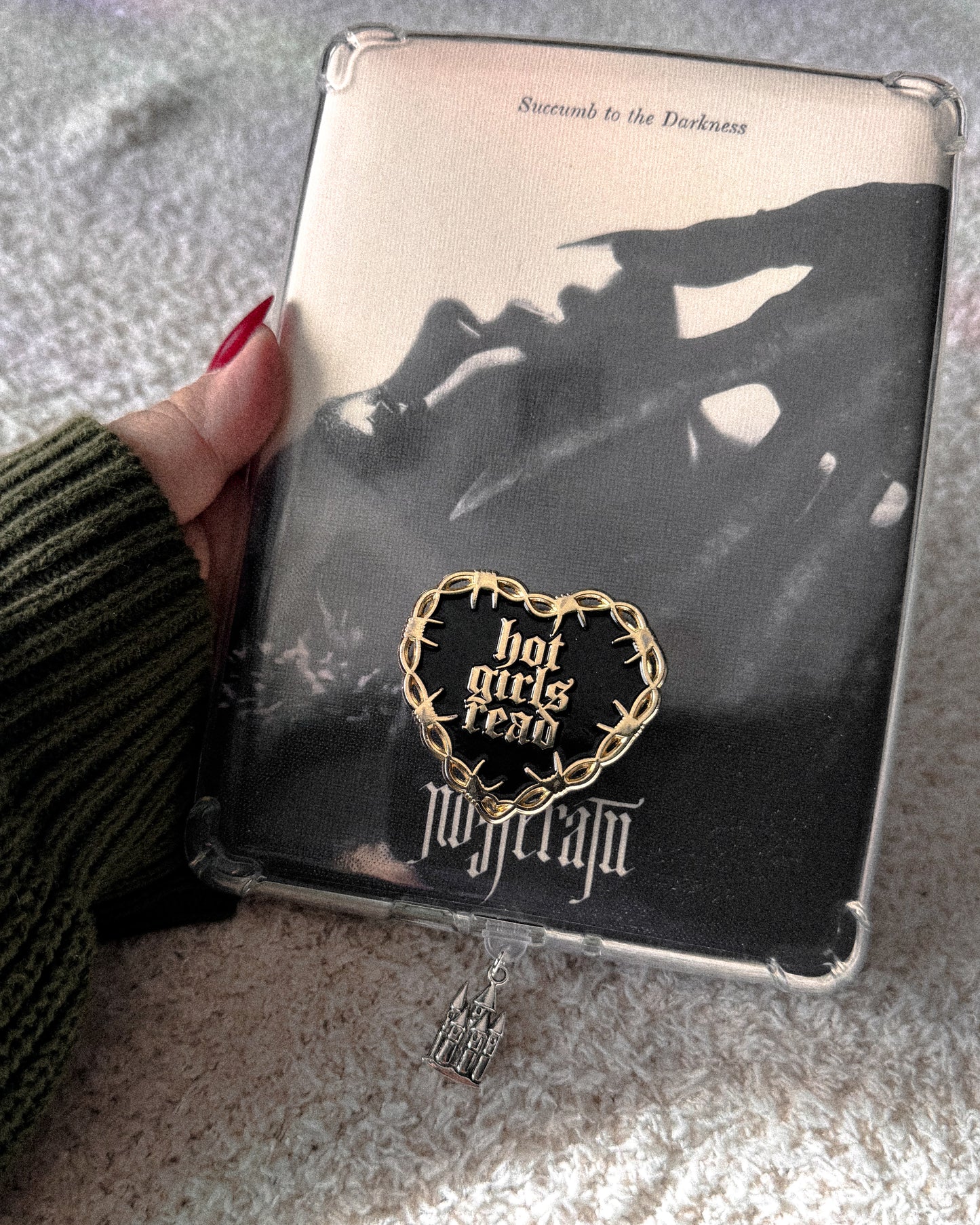 Silver Castle Kindle Charm