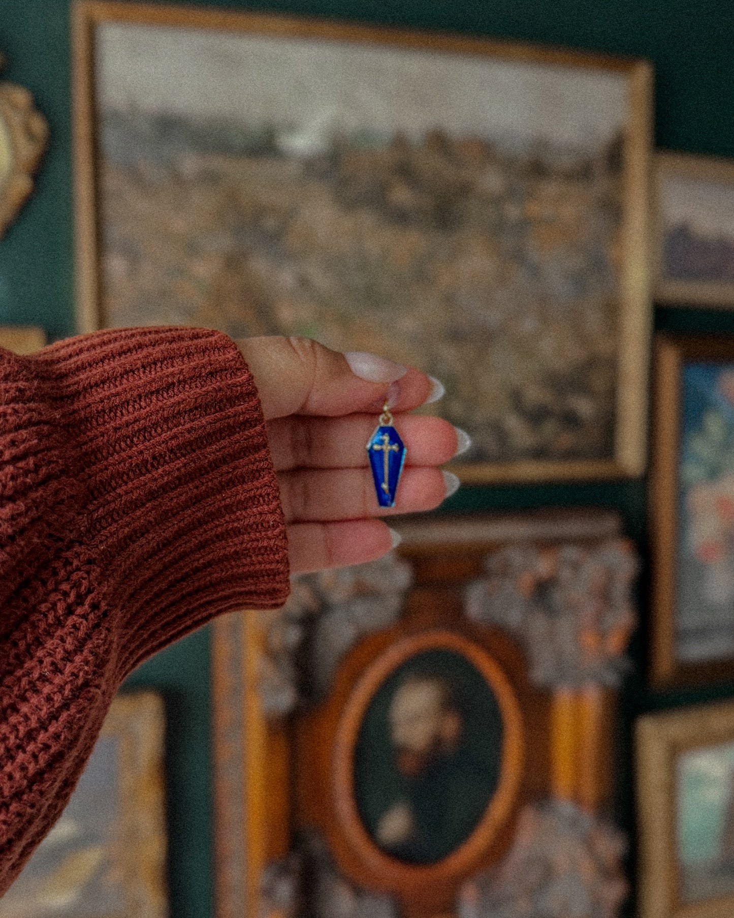 Enamel Coffin Kindle Charm