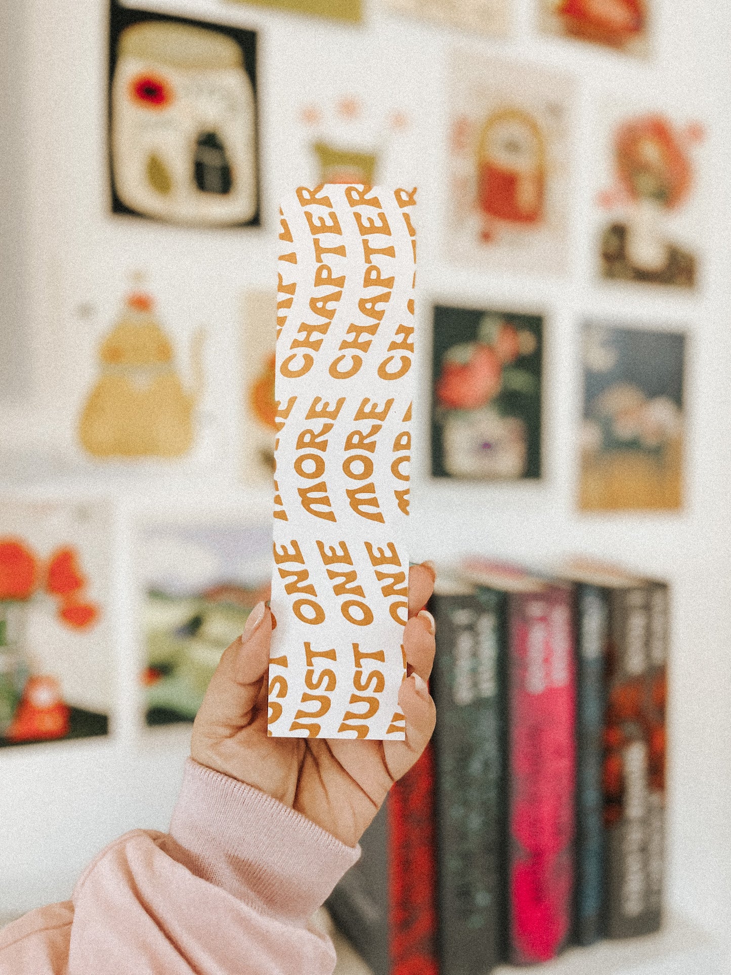 Just One More Chapter - Golden Orange Bookmark