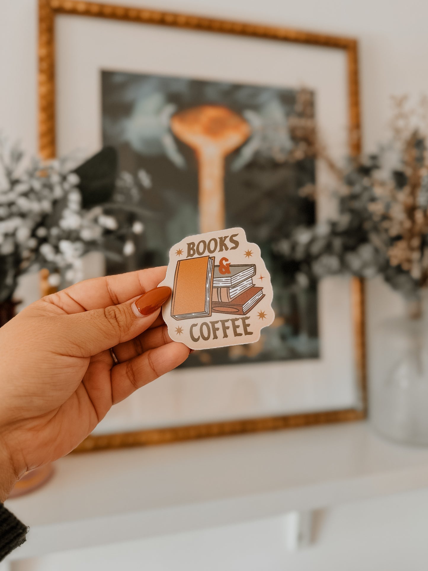 Books & Coffee Sticker
