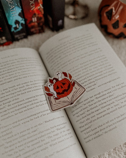 Pumpkin Ghostie Bookish Stickerl