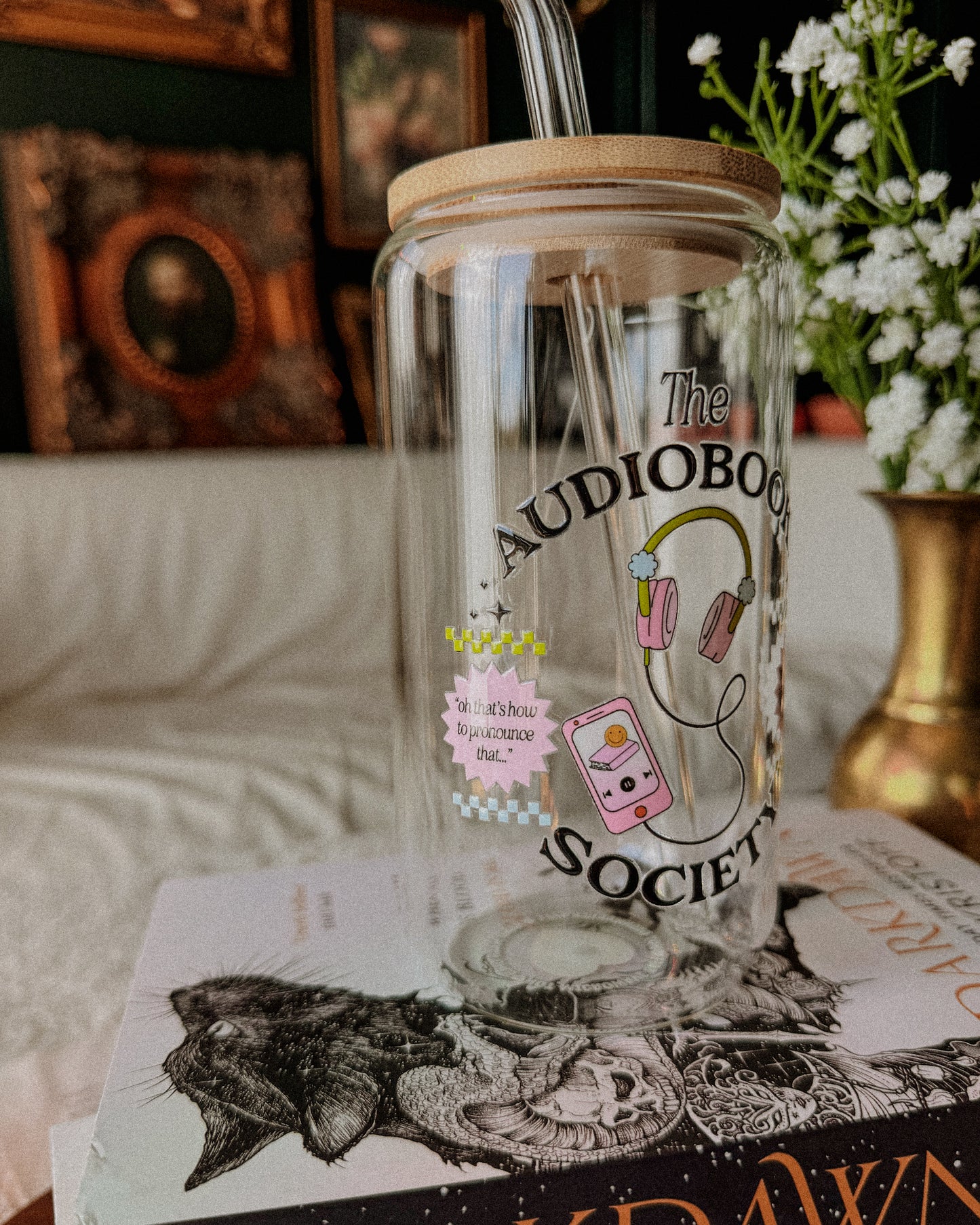 Audiobook Society - 16oz Glass Cup