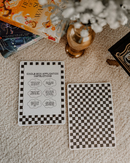 Black Checkered Kindle Skin