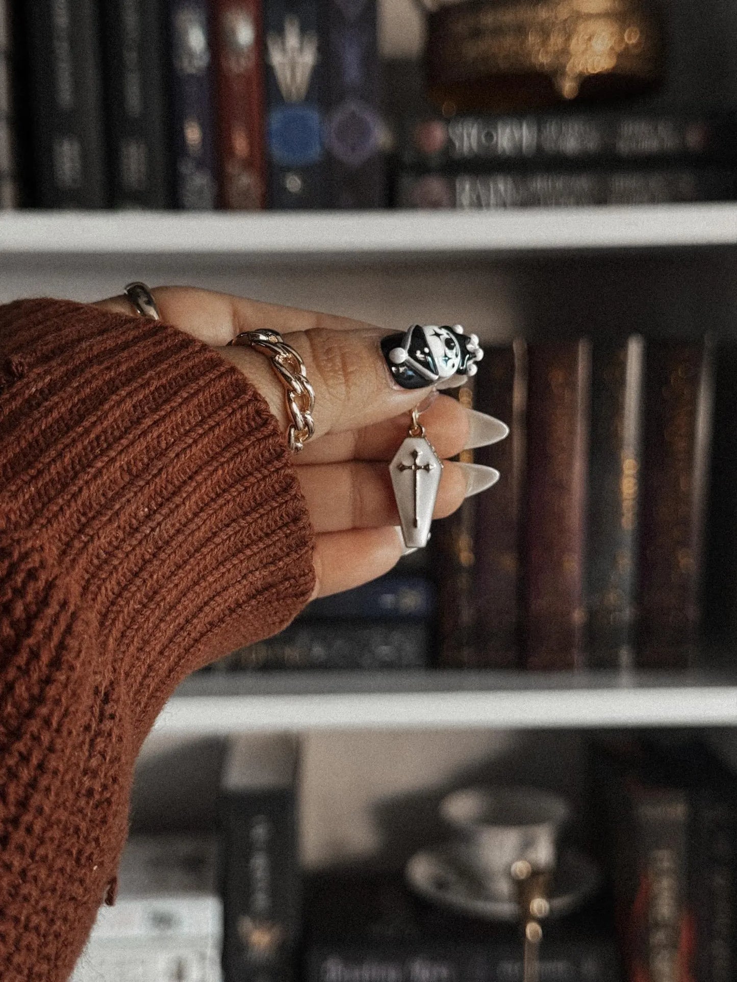 Enamel Coffin E-Reader Charm