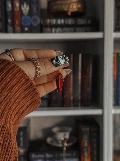 Enamel Coffin E-Reader Charm