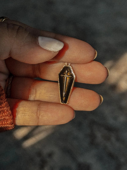 Enamel Coffin E-Reader Charm